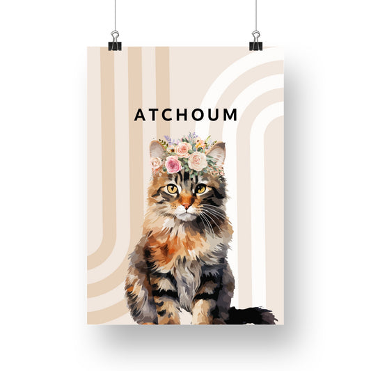 Affiche Chat "Atchoum"