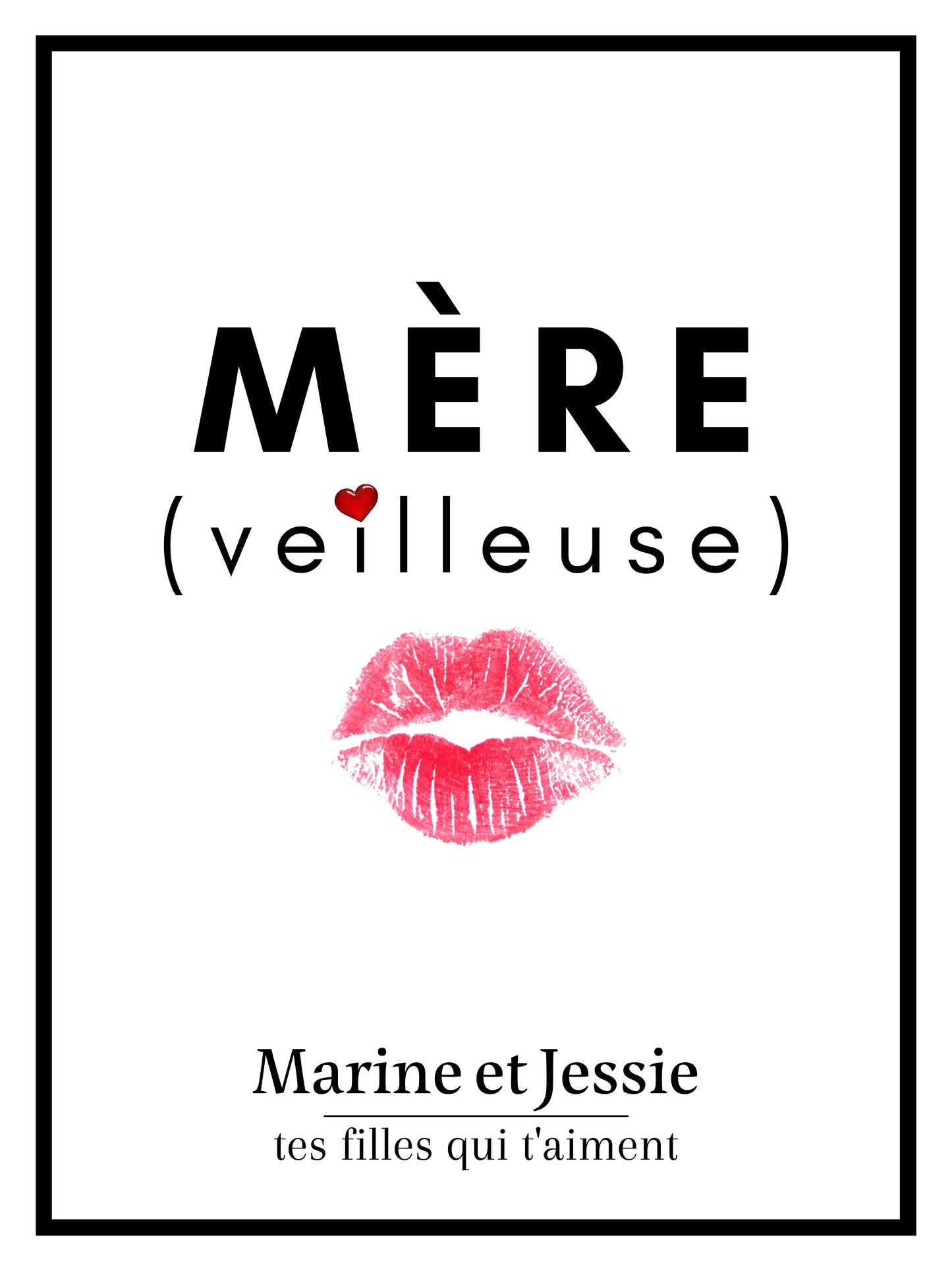 Affiche "MÈRE(veilleuse)"